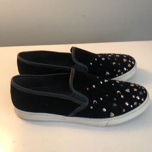 COACH Suede Leather Black Sneakers moccasins